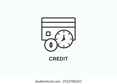 Credit Vector Icon Or Logo Illustration