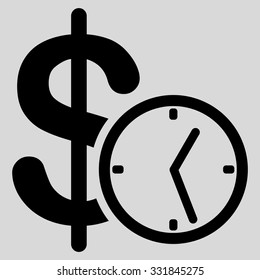 Credit vector icon. Style is flat black symbol, rounded angles, light gray background.