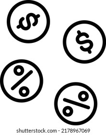 Credit Vector Line Icon Design