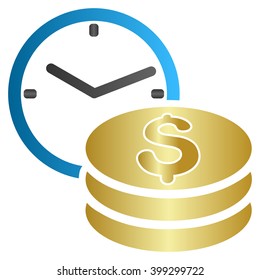 Credit vector toolbar icon for software design. Style is a gradient icon symbol on a white background.