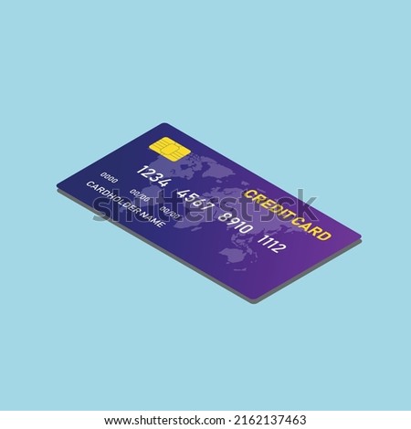 creditcard flat vector isometric design