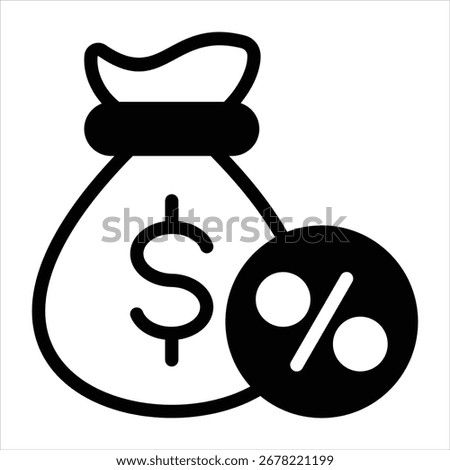 creditor icon in black style vector illustration