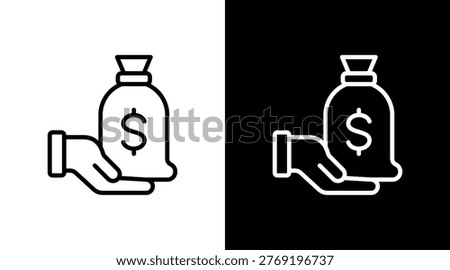Creditor White Icon Set Design