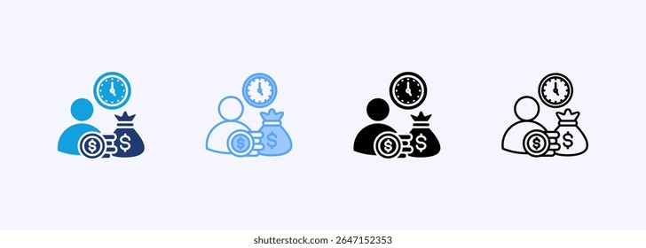 Creditors Icon Set Multiple Style Collection
