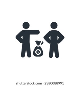 creditors icon. vector.Editable stroke.linear style sign for use web design,logo.Symbol illustration.
