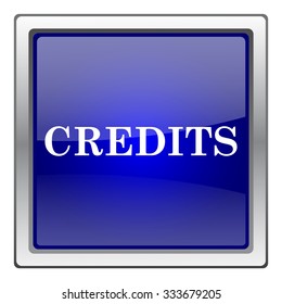 Credits icon. Internet button on white background. EPS10 vector.