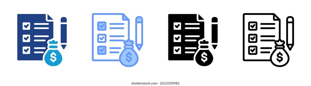 Creditworthiness Assessment icon set multiple style collection