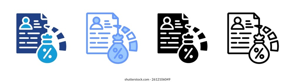 Creditworthiness Criteria icon set multiple style collection