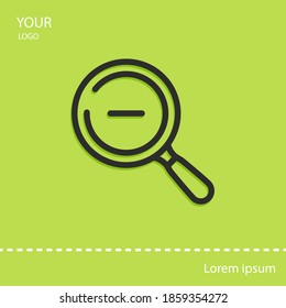 creduce magnifier line icon, outline vector illustration.