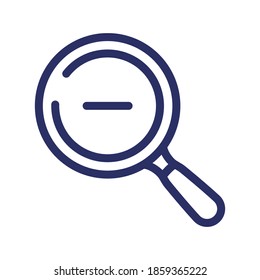 creduce magnifier line icon, outline vector illustration.