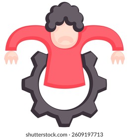 Creep icon in Flat style.