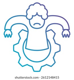 Creep icon Gradient Fill style.