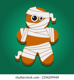 Creep it Real - Halloween Voodoo doll gingerbread man labels design. Hand drawn isolated emblem with quote. Halloween party sign or logo. scrap booking, posters, greeting cards, banners, textiles. Hal