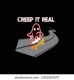 Creep It Real illustrations with patches for t-shirts and other uses