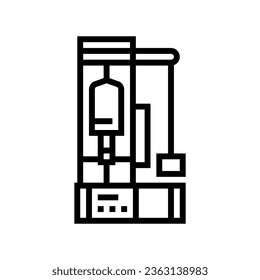 creep testing materials engineering line icon vector. creep testing materials engineering sign. isolated contour symbol black illustration