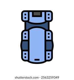 creeper car repair tool color icon vector. creeper car repair tool sign. isolated symbol illustration