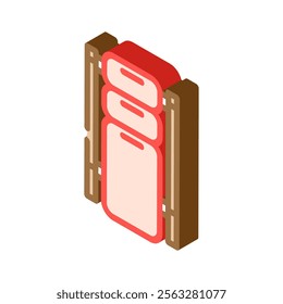 creeper car repair tool isometric icon vector. creeper car repair tool sign. isolated symbol illustration