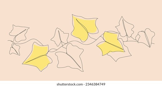 Creeper continuous line freehand drawing. Vector illustration.