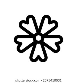 Creeping phlox. Editable stroke vector icon.