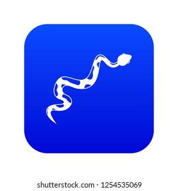 Creeping snake icon digital blue for any design isolated on white vector illustration