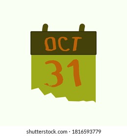 Icono de calendario creíble.gráfico vectorial plano en fondo verde