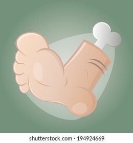 creepy cartoon foot