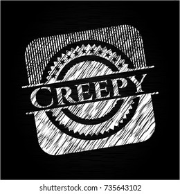 Creepy with chalkboard texture