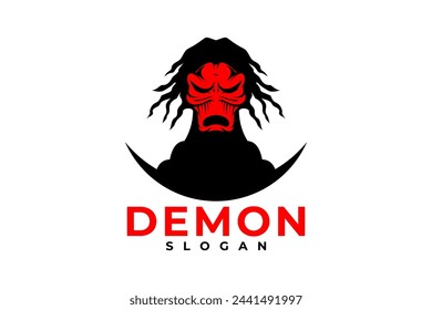 Creepy character vector logo design