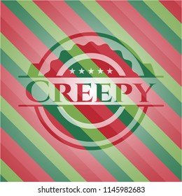 Creepy christmas emblem background.