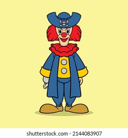 creepy clown cartoon for commercial use