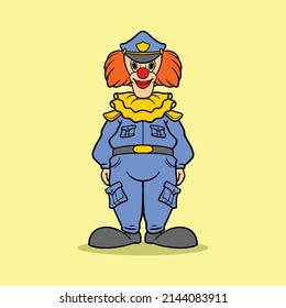 creepy clown cartoon for commercial use