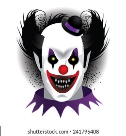 Creepy Clown EPS 10 vector stock illustration