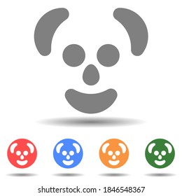 Creepy clown linear icon vector