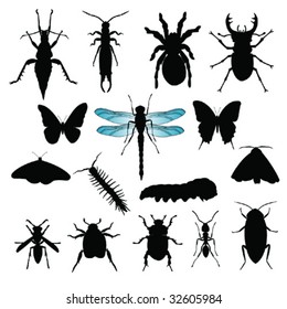 Creepy Crawlies Silhouette Collection No.1.