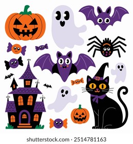 Creepy and  Cute Halloween Sticker Collection