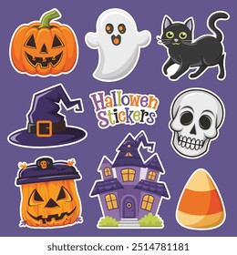 Creepy and  Cute Halloween Sticker Collection