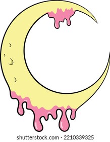 Creepy Cute Pastel Goth Moon