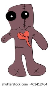 Creepy Cute Purple Voodoo Doll