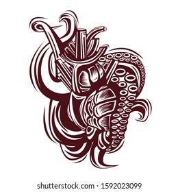 
Creepy demon illustrations with an ancient theme