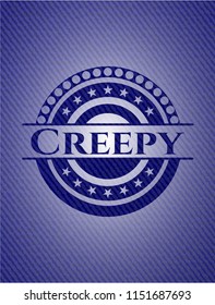Creepy denim background