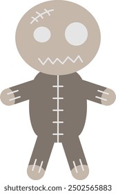 Creepy Doll Icon for Horror and Halloween-Themed Designs