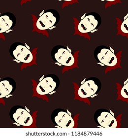 creepy dracula halloween flat pattern