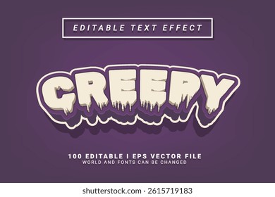 Creepy Editable Text Effect Design