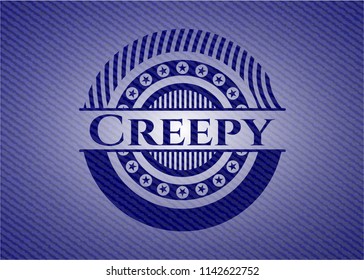 Creepy emblem with jean texture