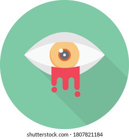 creepy eye vector flat color icon 