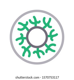 creepy eye vector thin line icon 