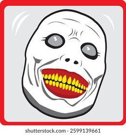 Creepy Face on The Mirror