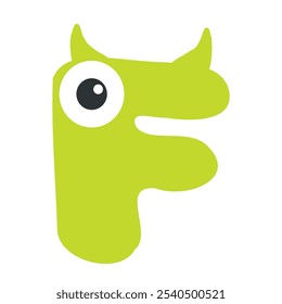 Creepy funny monster alphabet. Font design for kids. Vector illustration of ABC banner for preschool, kindergarten kids or kindergarten children to learn letters.