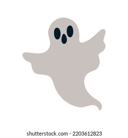 creepy ghost design over white
