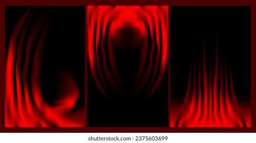 Sombrío telón de fondo de concepto del demonio fantasma, oculto concepto de monstruo de la sombra roja de halloween, vector de gradiente borroso.